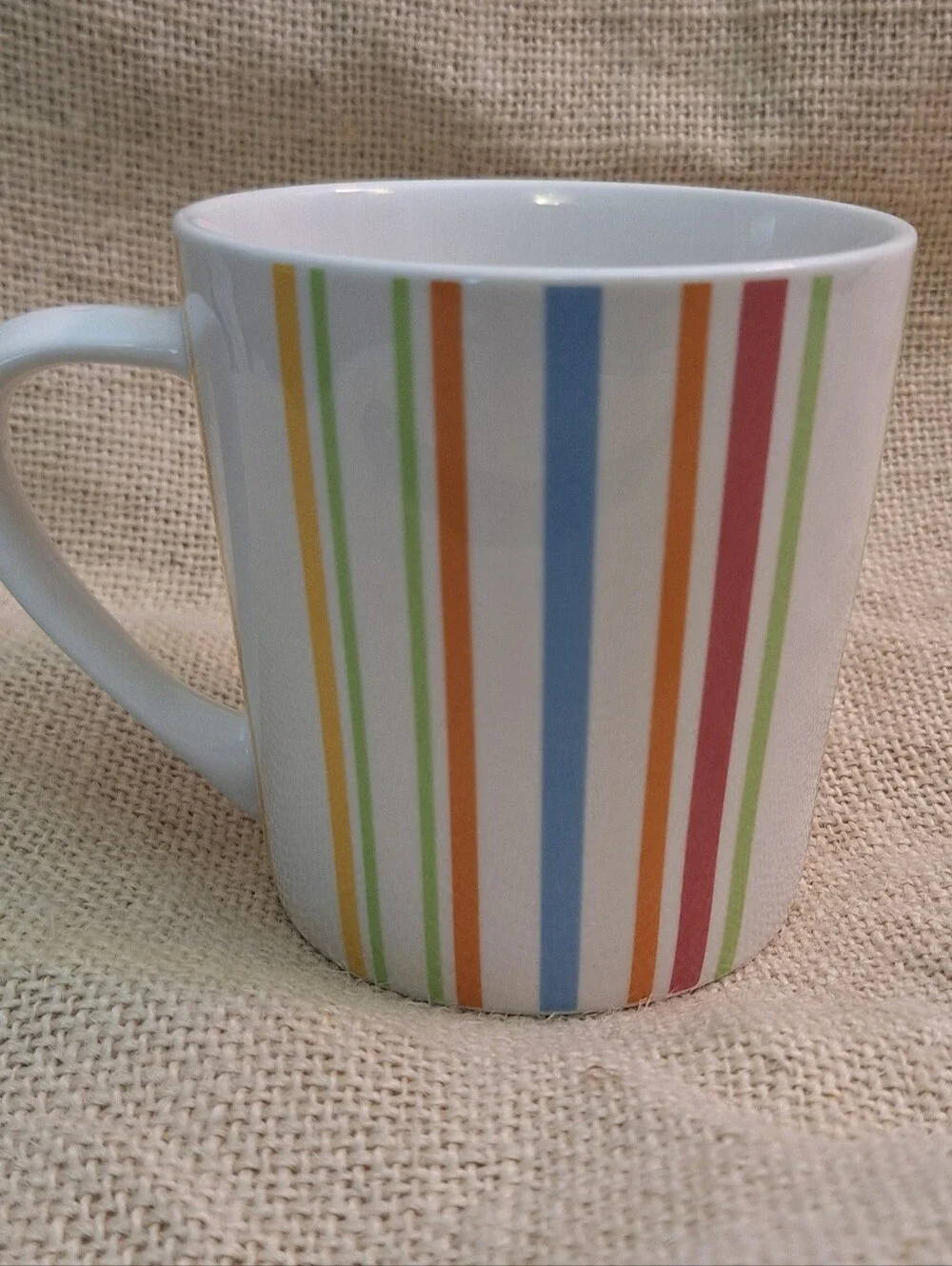 🌈 Vintage 2005 Starbucks Rainbow Stripe Coffee Mug, Collectable, 14 Oz